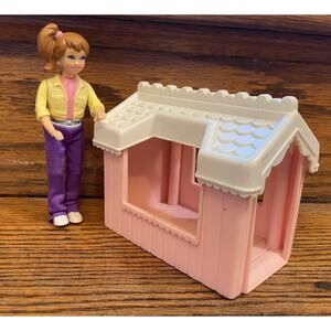 Vintage Playskool Girl & Dollhouse Bits Lot Of 2